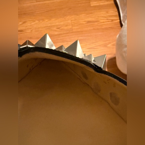 Christian Louboutin Miss Constella Black Leather & Patent w/ Silver Spikes, 38.5 - Picture 8 of 12